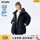 M.Latin/馬拉丁童裝中長(cháng)款羽絨服24冬新款女大童羽絨外套 黑色 130cm