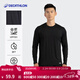 迪卡儂（DECATHLON）長(cháng)袖t恤男春夏季跑步服男士打底衫速干衣運動(dòng)跑步健身速干長(cháng)袖 經(jīng)典黑 L