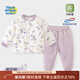 童戀初心嬰幼兒棉服套裝冬裝女寶寶保暖加厚兒童棉衣棉褲秋冬分體夾棉衣服