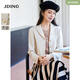 嬌鼎商場(chǎng)同款西裝外套女春季新溫婉氣質(zhì)簡(jiǎn)約通勤小個(gè)子短上衣CJJJ317 暖杏色CJJJ317T8 XL