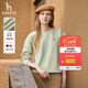 哈吉斯（HAZZYS）女裝 秋季女士【PHIZ系列】純棉休閑風(fēng)落肩衛衣女 淺綠色LG L (165/88A 40)