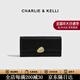 CHARLIE&KELLI CK品牌包包女款2026新款簡(jiǎn)約錢(qián)包卡包長(cháng)款手拿包生日禮物送女生 黑色【京倉配送 限定禮盒款】
