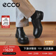 愛(ài)步（ECCO）街頭英倫風(fēng)牛津鞋圓頭增高亮面皮鞋男 都市首爾522364 黑色43