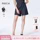 PRICH寬松休閑褶裥五分褲顯瘦闊腿2024夏新款A字薄款西裝短褲女 15灰色 M 160