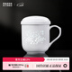 景德鎮茶杯陶瓷馬克杯家用帶蓋辦公喝水杯十二生肖馬年白瓷杯子生日禮物 大號生肖過(guò)濾杯  辰龍
