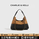 CHARLIE&KELLI CK品牌包包女款2026年秋冬新款通勤手提托特包鏈條包單肩斜挎包 棕色【母親節生日520情人節禮物】