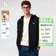 哈吉斯（HAZZYS）男裝PHIZ運動(dòng)連帽外套ABTZE0CAI19 黑色BK XL（180/100A50）