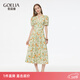 歌莉婭連衣裙女出游穿搭2025新款夏日多巴胺絕美小裙子1E5C4K690 8CD夏夢(mèng)金橘 S