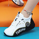 女鞋秋冬季皮面透氣運動(dòng)鞋輕便軟底跑步鞋女士防滑板鞋休閑旅游鞋 N886白黑皮面 37