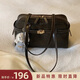 南風(fēng)Chio2nd都市周刊枕頭包包女復古通勤波士頓包手提單肩腋下包 咖色 今日拍下送小狗掛件一個(gè)