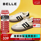 百麗復古拼色德訓鞋新款百搭簡(jiǎn)約運動(dòng)休閑鞋B2614AM5 米白 37