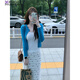 蝶嬌諾（DIEJIAONUO）連衣裙子女裝2026年春季新款韓系穿搭女套裝甜辣妹純欲風(fēng)溫柔風(fēng) 藍色外套+白色內搭+裙子 S