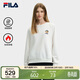 FILA 斐樂(lè )官方女子套頭衛衣2025秋冬休閑舒適小熊針織長(cháng)袖上衣