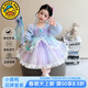 G.duck小黃鴨童裝洛麗塔公主裙女童連衣裙春秋季美人魚(yú)生日禮服蓬蓬裙女 裙子 90 建議1~2歲（80-90cm）