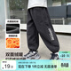 左西男童運動(dòng)褲燈芯絨加絨褲子2025新款兒童保暖冬裝長(cháng)褲 深灰色 130