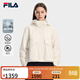 FILA 楊冪同款斐護科技|斐樂(lè )官方女裝棉服2026春新款時(shí)尚保暖連帽外套 蛋清白-IV M 165/84A/M