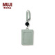MUJI可自立 卡片夾 帶伸縮扣掛繩 公交卡夾 苔綠色