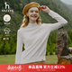 哈吉斯（HAZZYS）女裝 春秋款女【PHIZ系列】素色簡(jiǎn)約羊毛衫女 米黃色OW（半高領(lǐng)） L (165/88A 40)