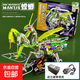 機械蜻蜓鸚鵡螳螂青蛙老鷹馬積木動(dòng)物模型拼裝電動(dòng)玩具兒童禮物 螳螂（燈光）+電動(dòng)版