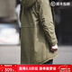 馬登工裝美式復古M51魚(yú)尾風(fēng)衣中長(cháng)款連帽外套男軍大衣派克服棉服秋冬 軍綠色（版型較為寬松） XL