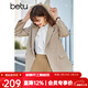 betu百圖女裝休閑小西裝女款通勤西服外套JD2101T29 杏色 L