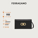 菲拉格慕（Ferragamo）女士黑色Gancini雙扣迷你包 0771676 禮物送女友