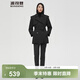 波司登（BOSIDENG）【斷碼清倉】冬季90鵝絨風(fēng)衣羽絨服女商務(wù)英倫特色西裝外套 黑色8056 XL 175/96A