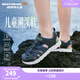 Skechers斯凱奇兒童運動(dòng)涼鞋男童沙灘鞋鏤空防滑夏季中大童大頭鞋400041L 男童/海軍藍色/檸檬色/NVLM 37