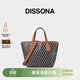 DISSONA迪桑娜托特包女包幸運錦囊單肩手提包mini老花復古【禮物】 棕色