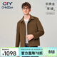 金利來(lái)金利來(lái)GY【含羊毛/羊絨】夾克外套男冬季保暖休閑短款外套無(wú)扎感 駝色 L