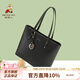 稻草人包包女包休閑手機包百搭單肩包潮流水桶包時(shí)尚簡(jiǎn)生日禮物送女生 M五金掛飾黑色（PU材質(zhì)）