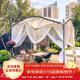 紫葉（ziye）戶(hù)外涼亭庭院民宿遮陽(yáng)棚露臺院子遮雨棚別墅天鵝蓬戶(hù)外遮陽(yáng)傘