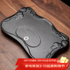 瓷牌茗茶具（cipaiming teaset） 科技木茶盤(pán)家用茶臺茶海簡(jiǎn)約功夫茶具盤(pán)排水式茶托盤(pán)單盤(pán) 磨砂釉《小荷葉》茶盤(pán)