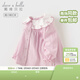 戴維貝拉（DAVE＆BELLA）兒童襯衫長(cháng)袖女童上衣洋氣寶寶衣服純棉小童襯衣春季新款童裝 粉紫格【現貨】 90 cm（建議身高80-90cm）