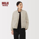 MUJI女式 蓬松棉服 夾克衫 外套女款棉衣 25年冬季 女裝 BD117A5A 淡黃色 S (155/80A)