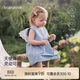 babylove女寶寶連衣裙夏季純棉嬰兒裙子無(wú)袖翅膀甜美刺繡美夢(mèng)天使
