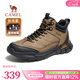 駱駝（CAMEL）男鞋冬季加絨保暖戶(hù)外登山鞋厚底增高防滑舒適徒步運動(dòng)鞋子男 G13W379077 卡其 42