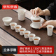 京東京造 茶具整套 羊脂玉功夫茶具茶壺杯套裝送禮盒清明上河圖 11件