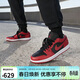 Jordan男休閑鞋AJ1反轉禁穿 JORDAN 1馬年新春運動(dòng)鞋553558-606黑紅42