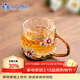 蘇氏陶瓷玻璃琺瑯彩雛菊磨切杯品茗杯喝茶杯主人杯