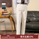 CULTUM新款直筒牛仔褲男裝褲子水洗純棉寬松休閑工裝長(cháng)褲經(jīng)典IVY風(fēng) 白色 32