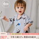 OAK FAMILY新生兒嬰兒衣服夏季五分袖爬服短袖寶寶連體衣薄款百天包屁衣 【夏款】胖噠熊（無(wú)帽） 80cm （建議9~18個(gè)月 72~80cm）