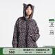 幻走（MOVEUP）2025冬季新款.FUN系列貓耳朵豹紋丈根收口短款外套女 黑色 L