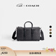 蔻馳（COACH）新款男女通用鵝卵石紋皮革Compass 35號手袋單肩斜挎包斜挎包女包 黑色經(jīng)典標志