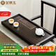 金鑲玉 茶盤(pán) 茶托盤(pán)茶臺茶海實(shí)木黑檀茶盤(pán)壺承盤(pán)排水托盤(pán) 招財納福茶盤(pán)