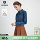 Navigare意大利小帆船長(cháng)袖牛仔襯衫女士2025新款純棉親膚尖領(lǐng)襯衣休閑上衣 海軍藍 M