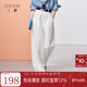 三彩2025冬季新款防透小白褲系列牛仔褲高腰寬松香蕉褲鐮刀褲M(mǎn) 云朵白 M 160/68A