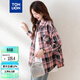 唐獅（TonLion）2025秋女休閑格紋襯衫