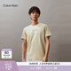 Calvin KleinJeans夏季男女情侶中性經(jīng)典ck刺繡印花休閑純棉圓領(lǐng)短袖T恤上衣