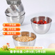 學(xué)廚304不銹鋼碗小號帶刻度料理碗食品級廚房打蛋碗烘焙碗沙拉碗 小號不銹鋼料理碗四件套WK9961-4